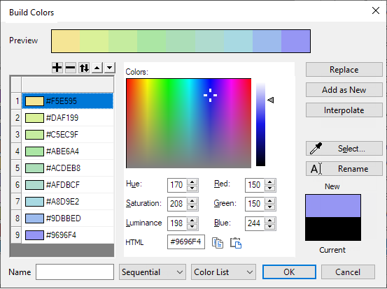Defining Custom Colours
